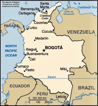 Colombia karta – Bushpoint